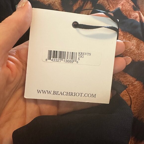 Beach Riot x REVOLVE Suki Maxi Midi Tie Front Slit Skirt in Tiger Animal Print - Picture 7 of 10